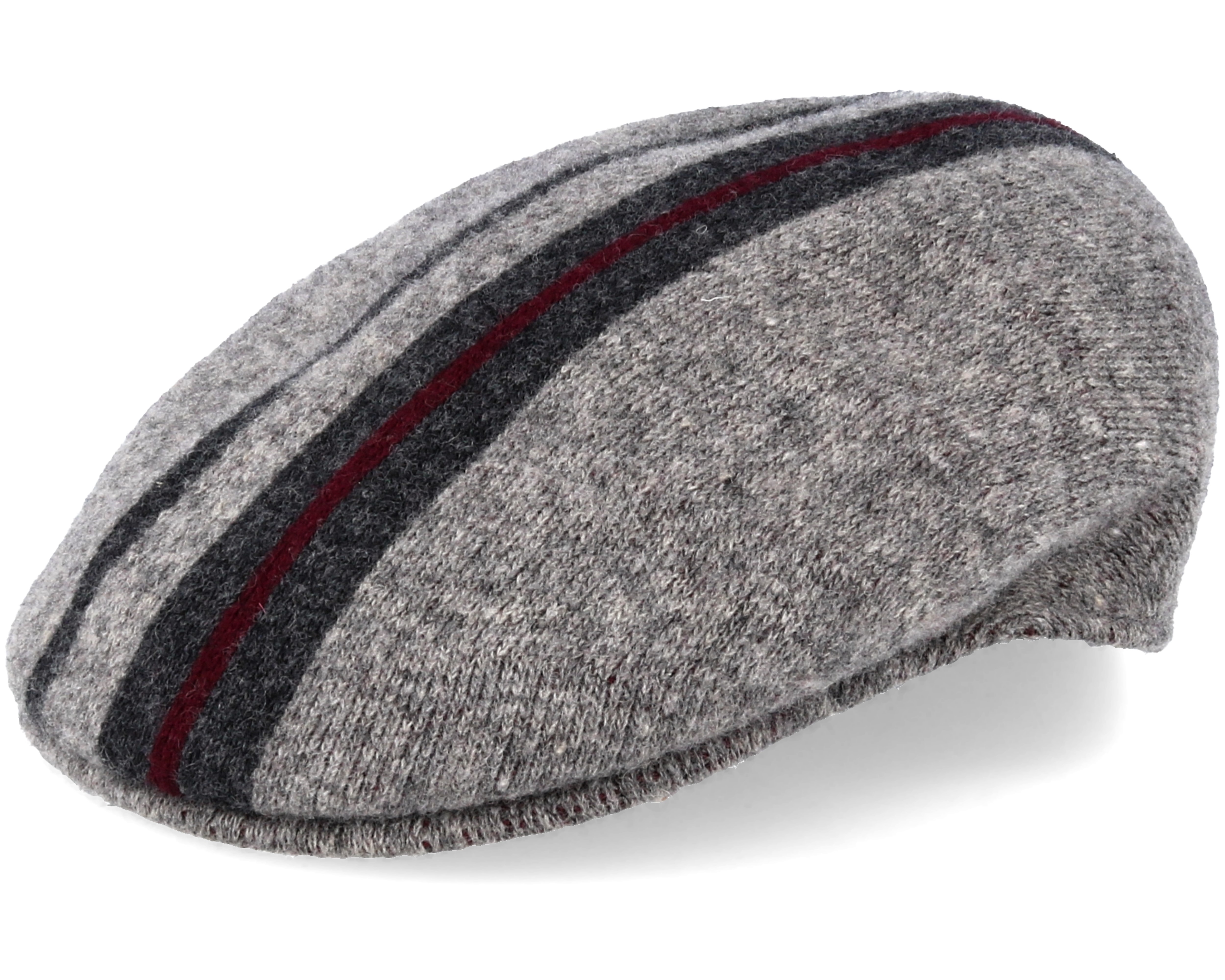 Identity Stripe 504 Dark Heather Grey Flat Cap Kangol Hatstore