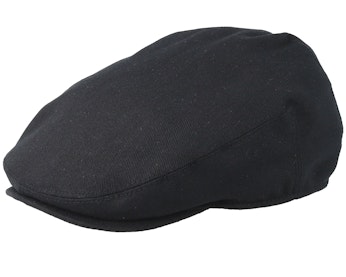 Washed Cap Black Flat Cap
