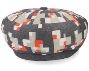 Pixelated Plaid Deep Springs Nickel Beret