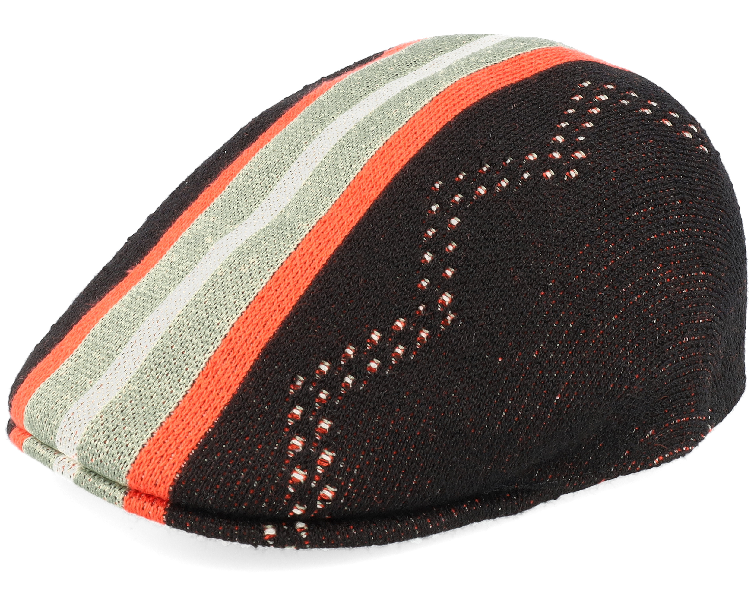 Slick Stripe 507 Black Flat Cap