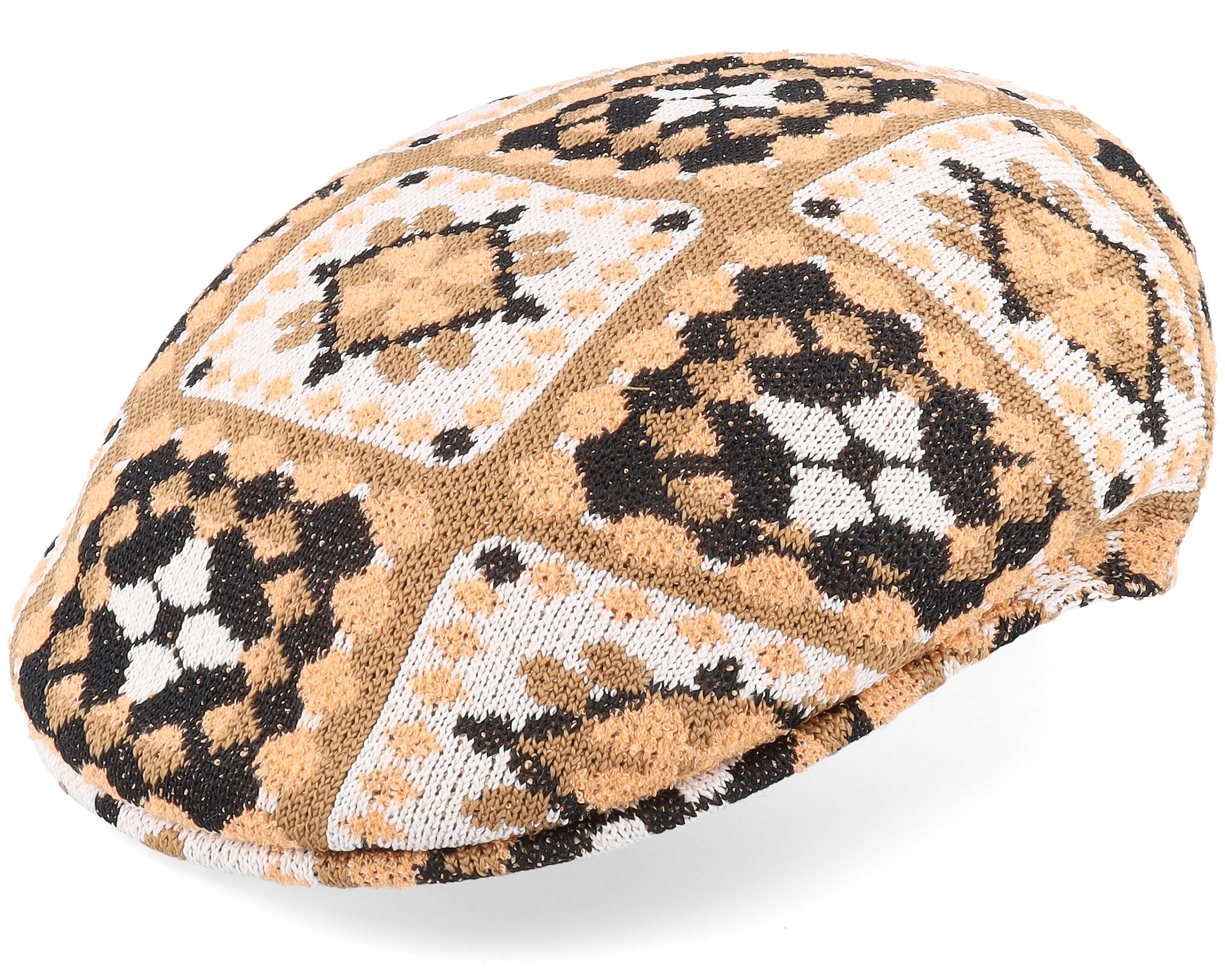 Arts & Crafts 504 Tan-multi Flatcap - Kangol cap | Hatstoreworld.com