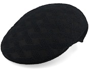 Kg Cross Weave 504 Black Flat Cap