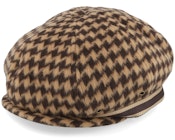 Kg Block Zig Driving Cap Brown Flat Cap