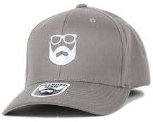 Logo Grey/White Flexfit - Bearded Man