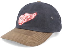 Detroit Red Wings Waxed Taylor Charcoal Dad Cap - American Needle
