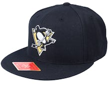 Pittsburgh Penguins Deep Dish Black Fitted - American Needle