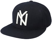 New York Black Yankees Archive 400 Black Snapback
