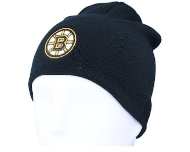 Boston Bruins Black Cuffless Knit Beanie Hat Cap 