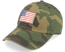 USA Ballpark Patch Peace Camoflage Dad Cap - American Needle
