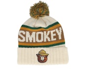Smokey Bear Pillow Line Knit Ivory/Green/Gold Pom