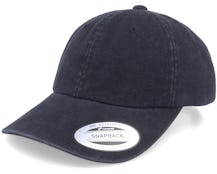 Canvas Washed Black Dad Cap - Yupoong