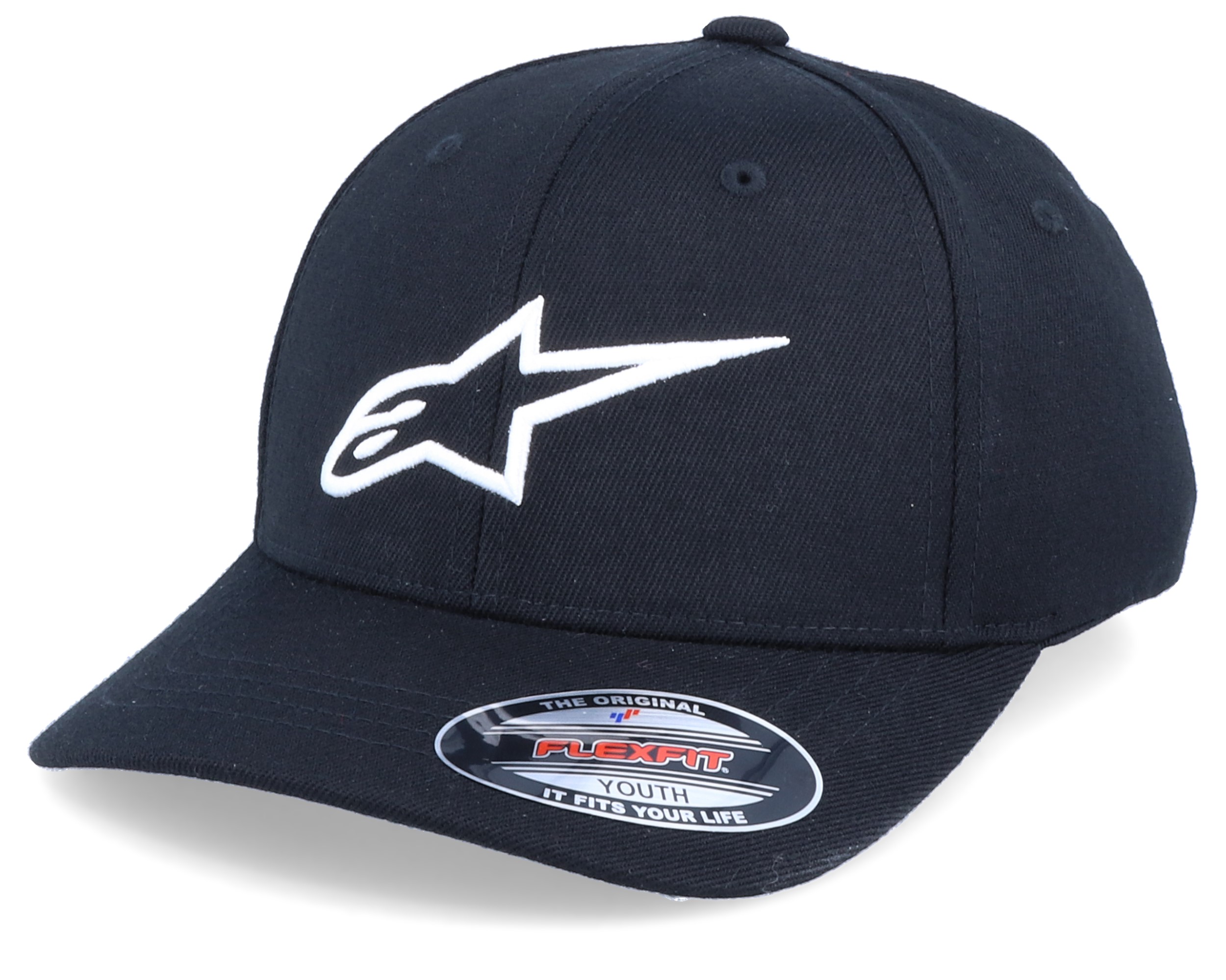 Alpinestars Mens Logo Flexfit Hat Flat Bill Trucker Snap Back 
