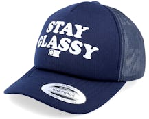 Stay Glassy Foam Navy Trucker - Salty Crew