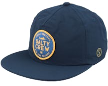First Mate 5 Panel Navy Snapback - Salty Crew