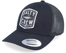 Fishery Retro Black Trucker - Salty Crew