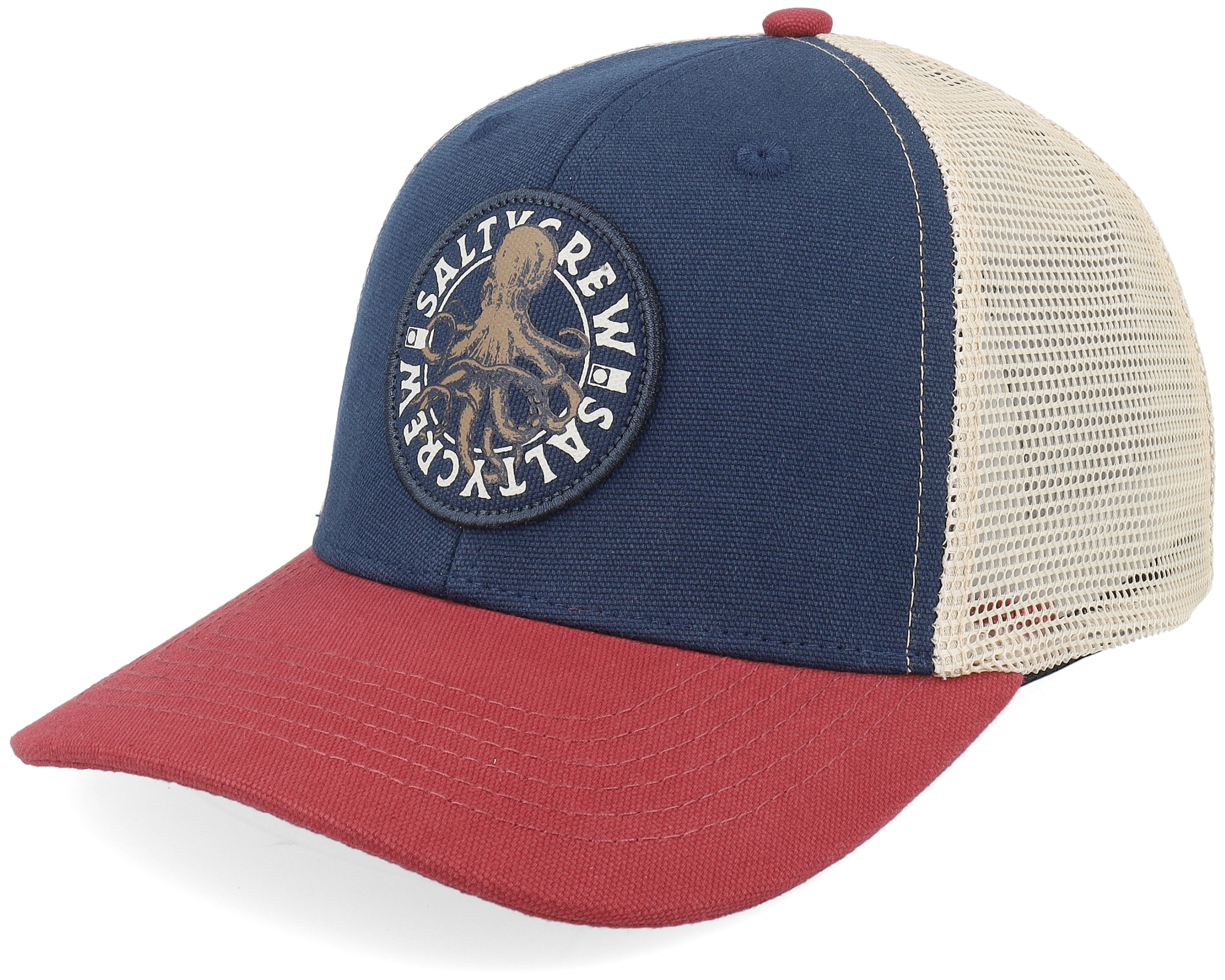Kids Tentacles Retro Navy/Burgundy/Khaki Trucker