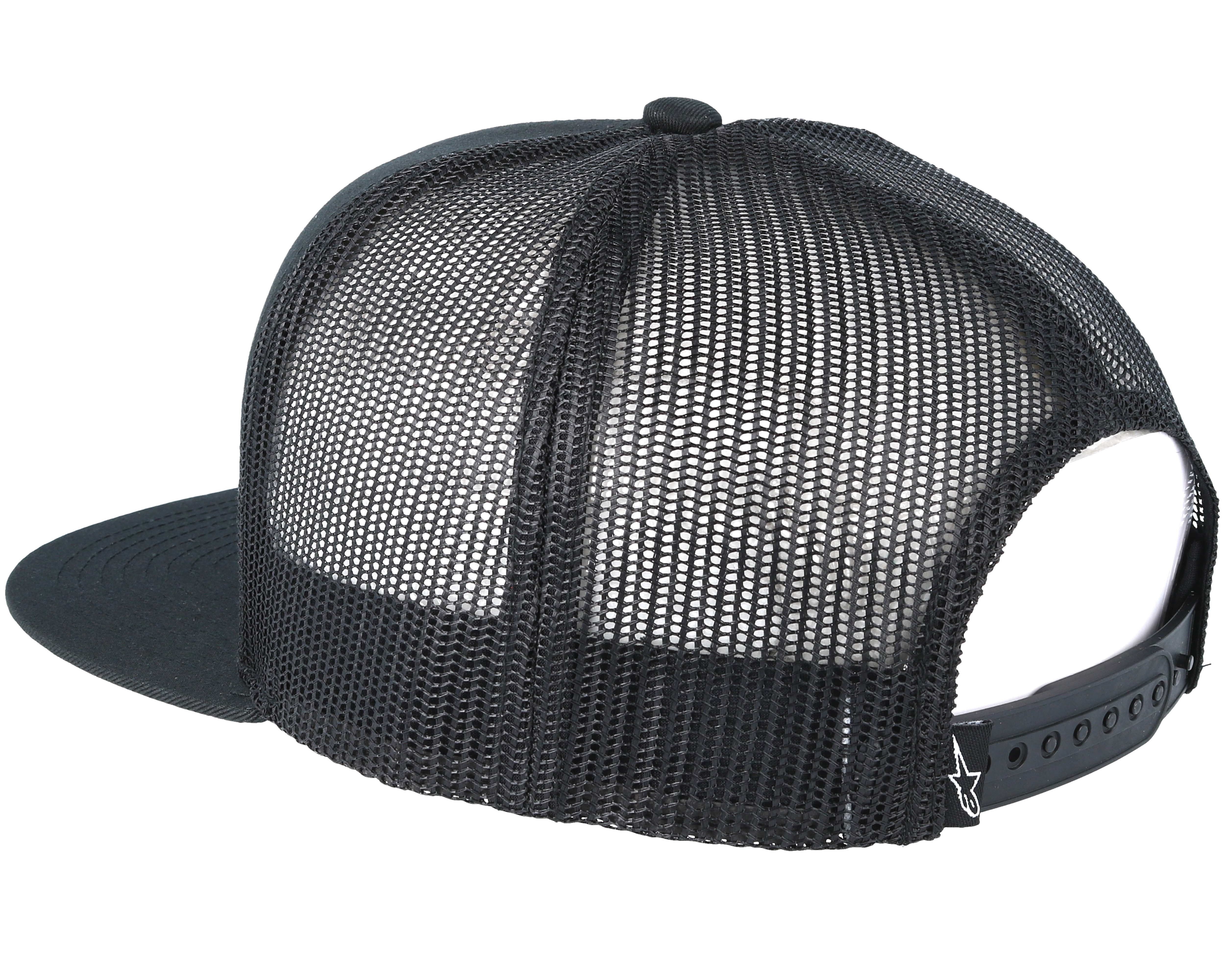 black trucker snapback