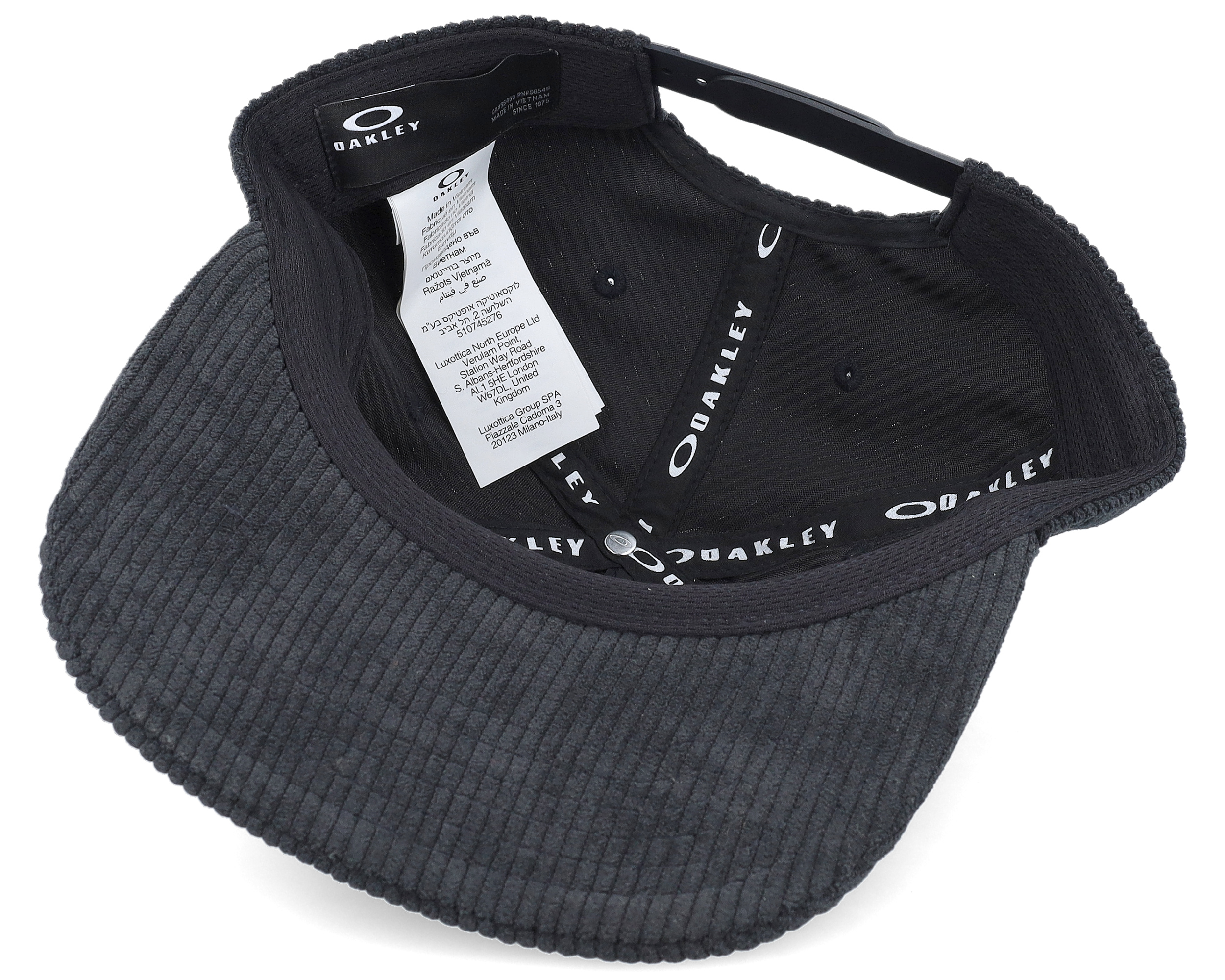 Oakley Hat Ellipse Hologram Blackout Black Flex Fit Hat Size