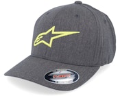 Ageless Curve Hat Charcoal Heather/Hivis Yellow Flexfit