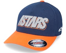 Lanes Hat Navy/Orange Flexfit - Alpinestars
