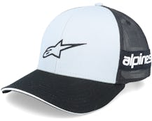 Back Straight Hat Silver/Black Trucker - Alpinestars