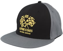 Double Check Flatbill Black/Charcoal/Yellow Fitted - Alpinestars