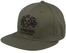 Double Check Flatbill Hat Military/Black Fitted - Alpinestars
