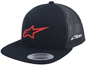 3d Ageless Hat Black/Red Trucker