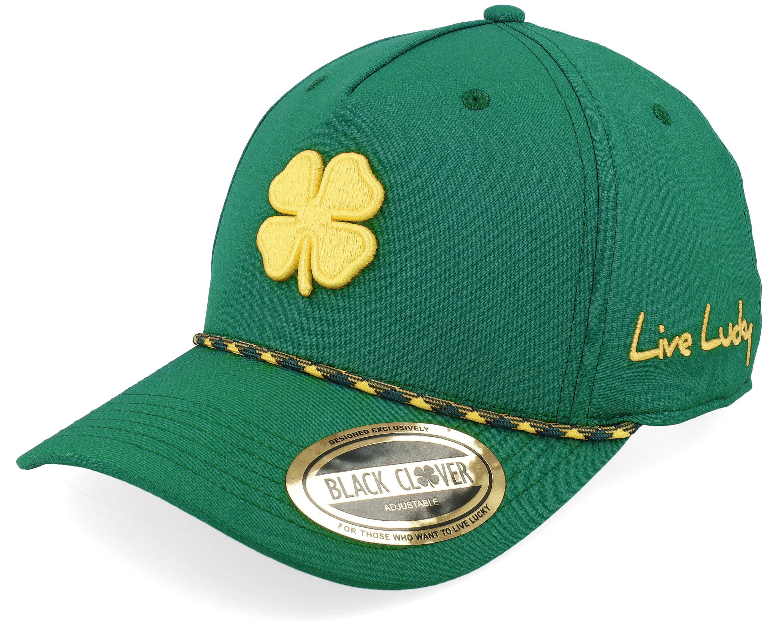 Malta 2 White/Green Tropical Trucker - Black Clover