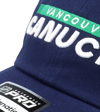 Vancouver Canucks Authentic Pro Game&Train Blue Cobalt Dad Cap - Fanatics