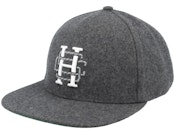 Whaler Classic 6 Panel Hsc Crest Heather Black Snapback