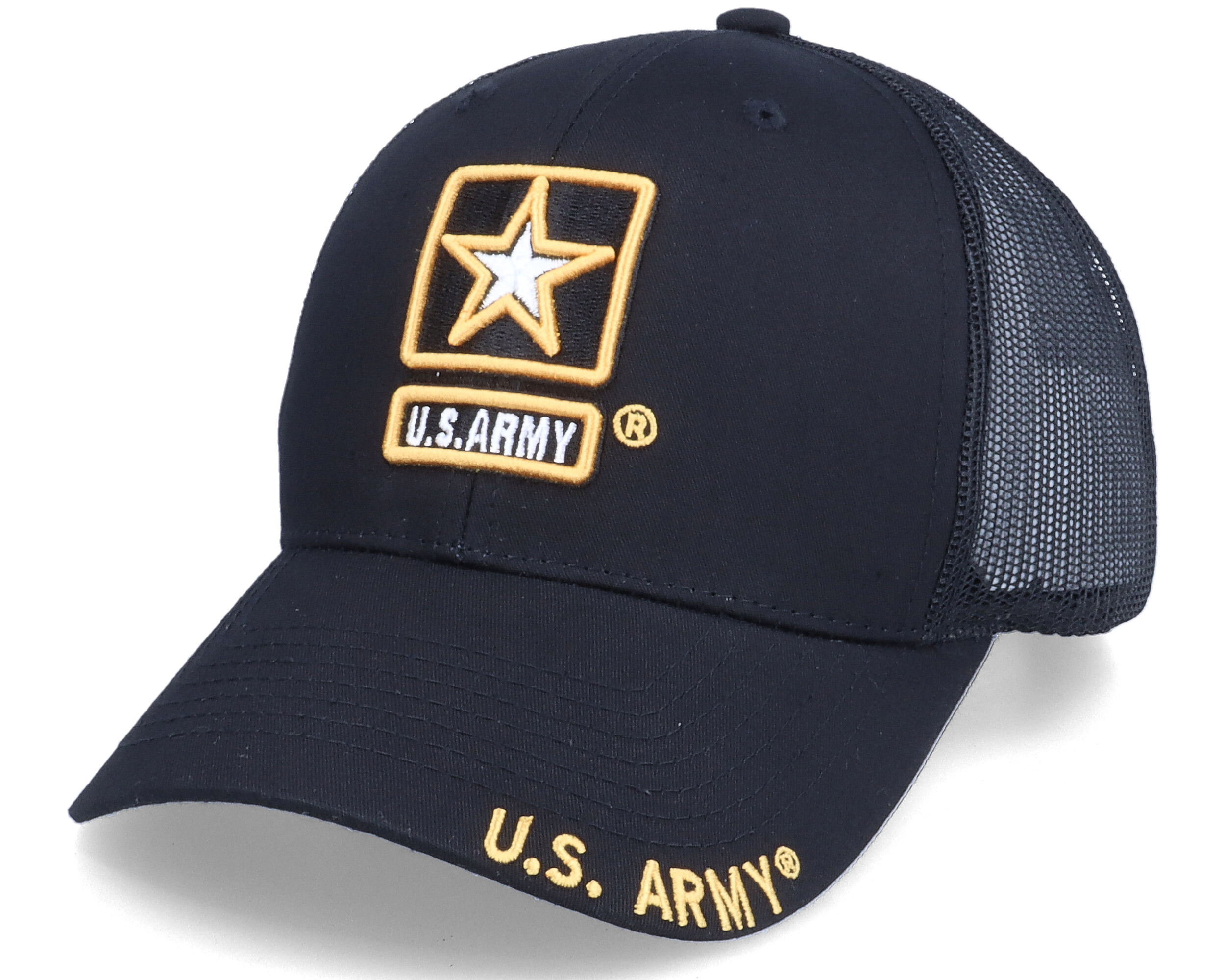 US Army Mesh Back Closure Black Trucker - U.S. Army cap | Hatstore.com