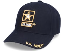 US Army Contructed Baseball Cap Velcro Black Adjustable - U.S. Army