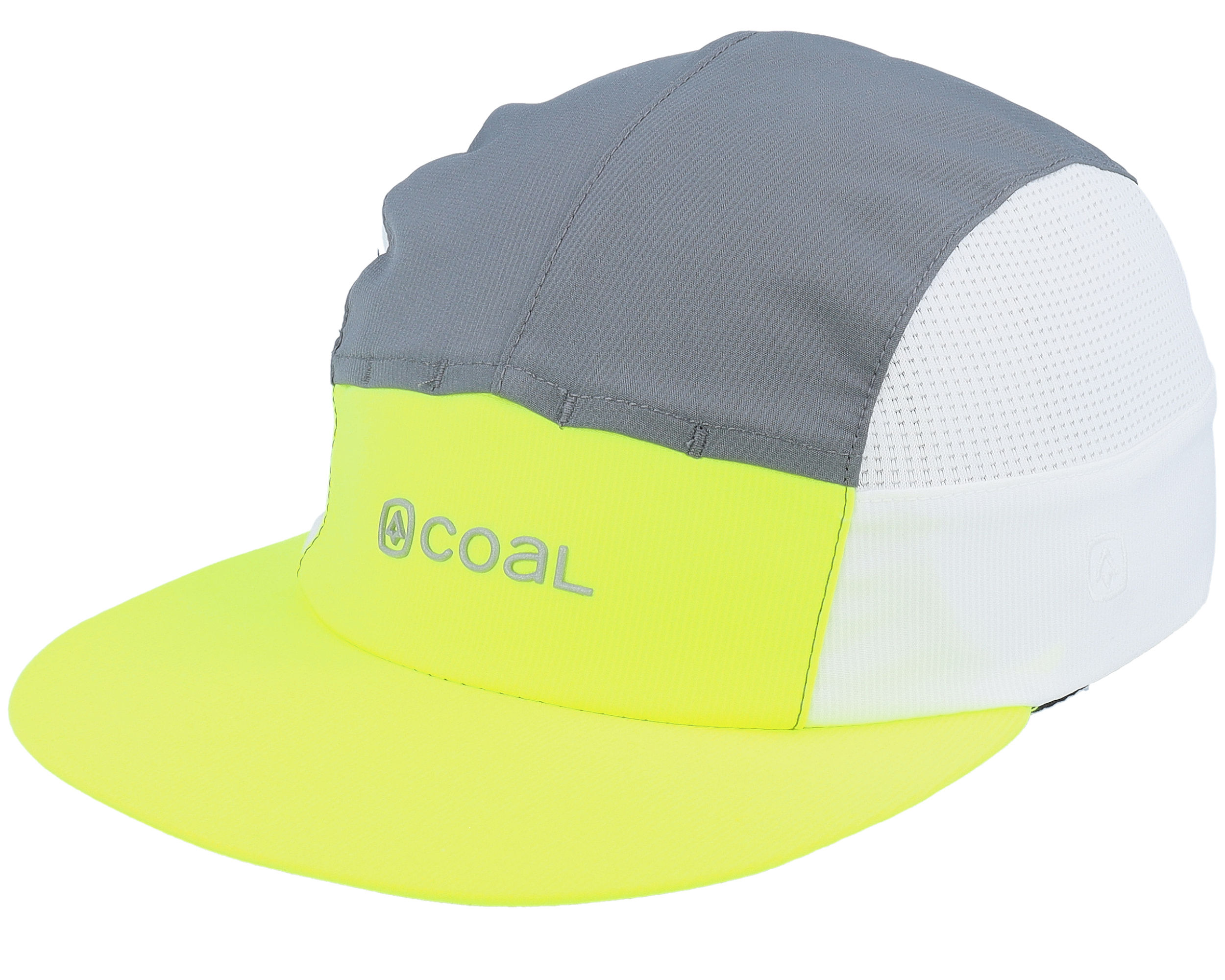 Deep River Neon Yellow/Charcoal/White 5-Panel - Coal Cap | Hatstore.co.in