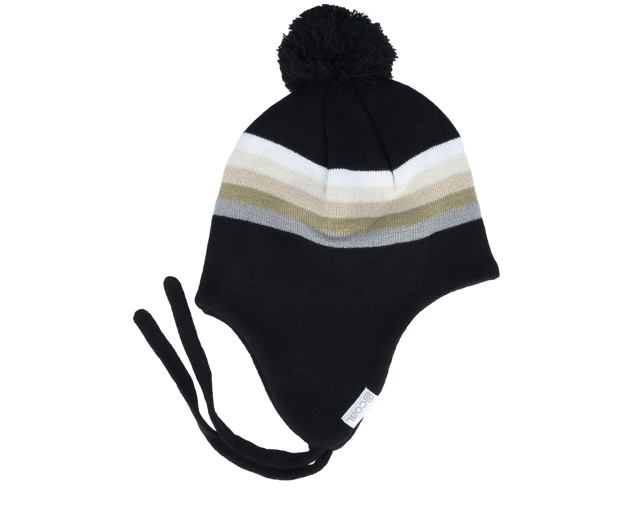 The Bert Black Pom - Coal beanie | Hatstoreworld.com