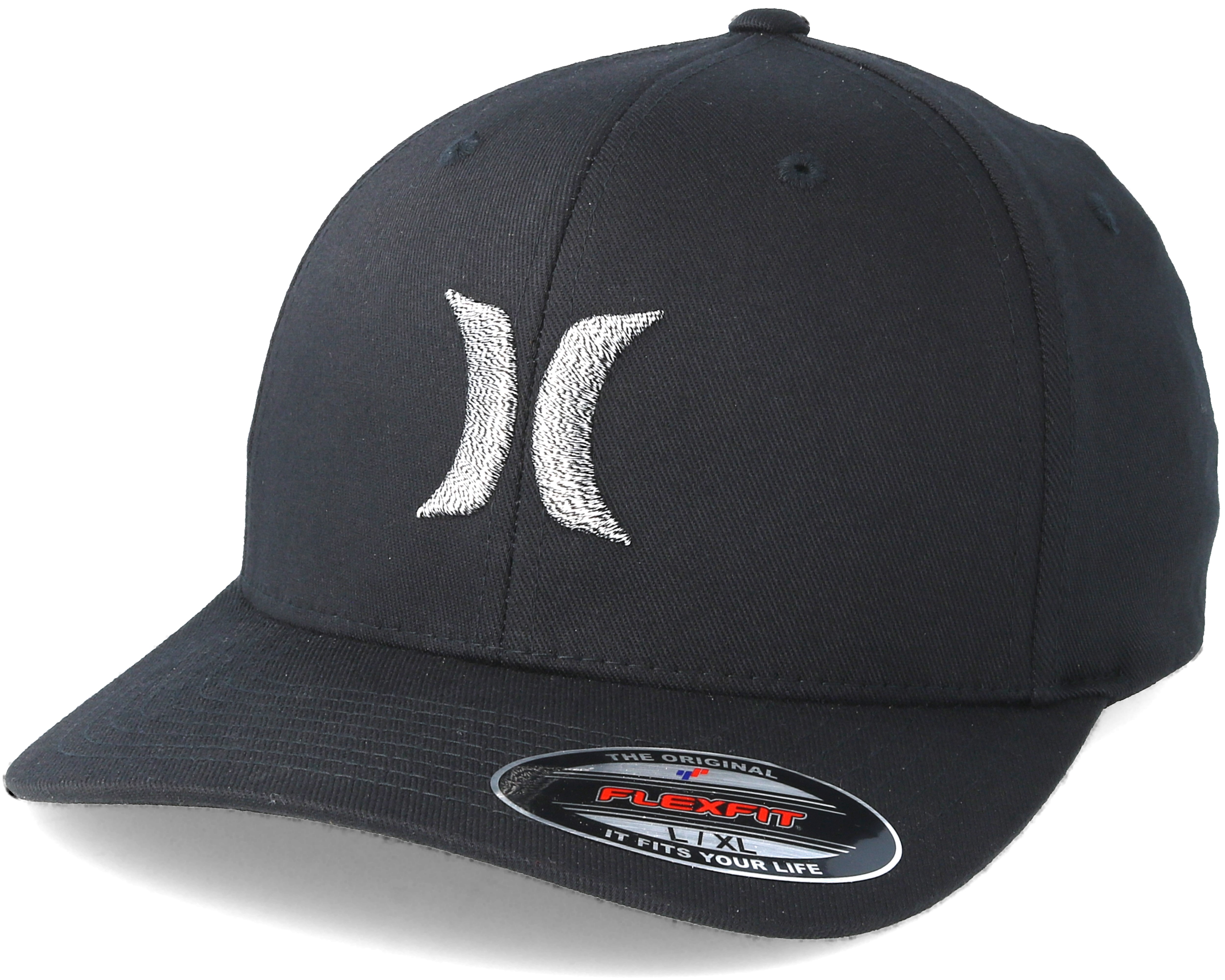 One And Only Black and White Flexfit Hurley cap