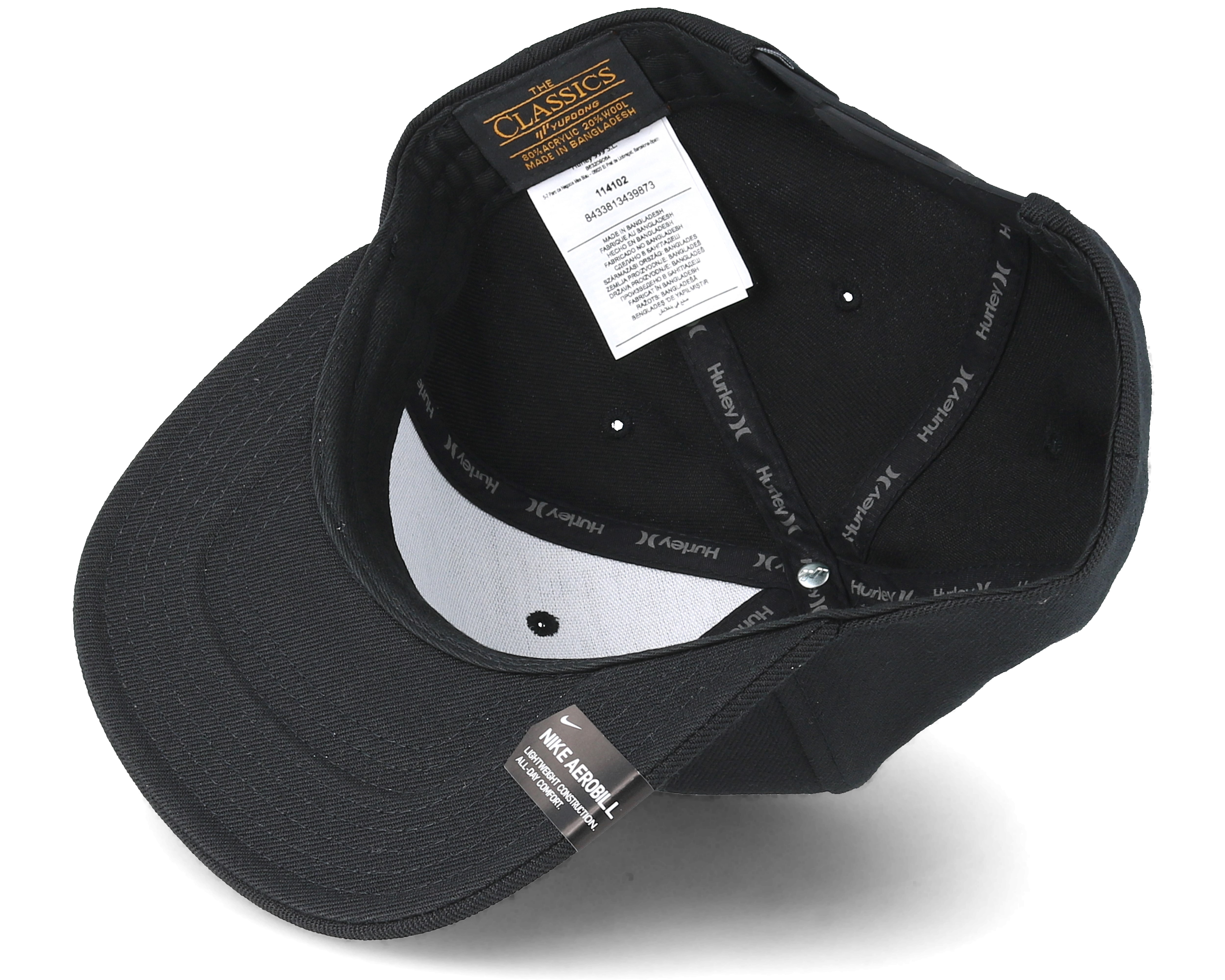 【美品】Hurley メッシュキャップ レア品 Aloha ブラック 黒 Hurley Aloha Trucker Hat / Cap -Black / Black Mesh- Snapback