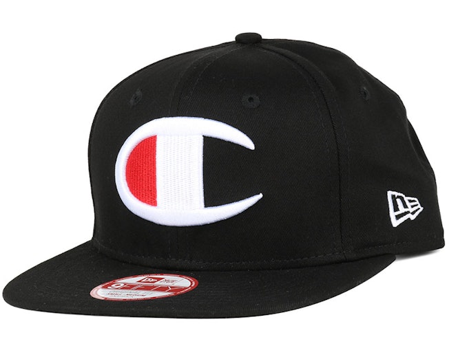 Reverse Logo Black Snapback - Champion caps Hatstoreworld.com