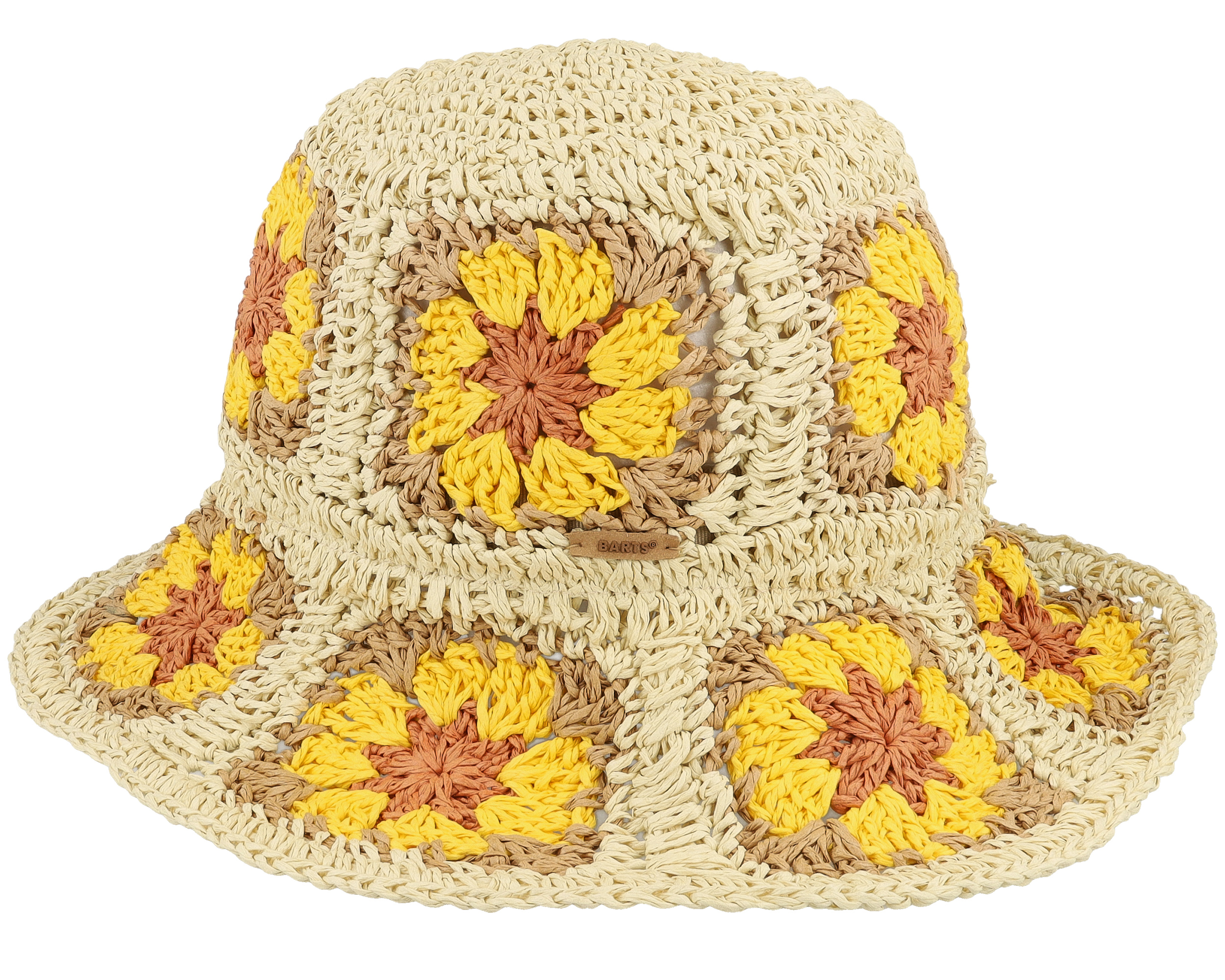 Candyflower Ginger Straw Bucket Hat - Hoed Hatstore.be