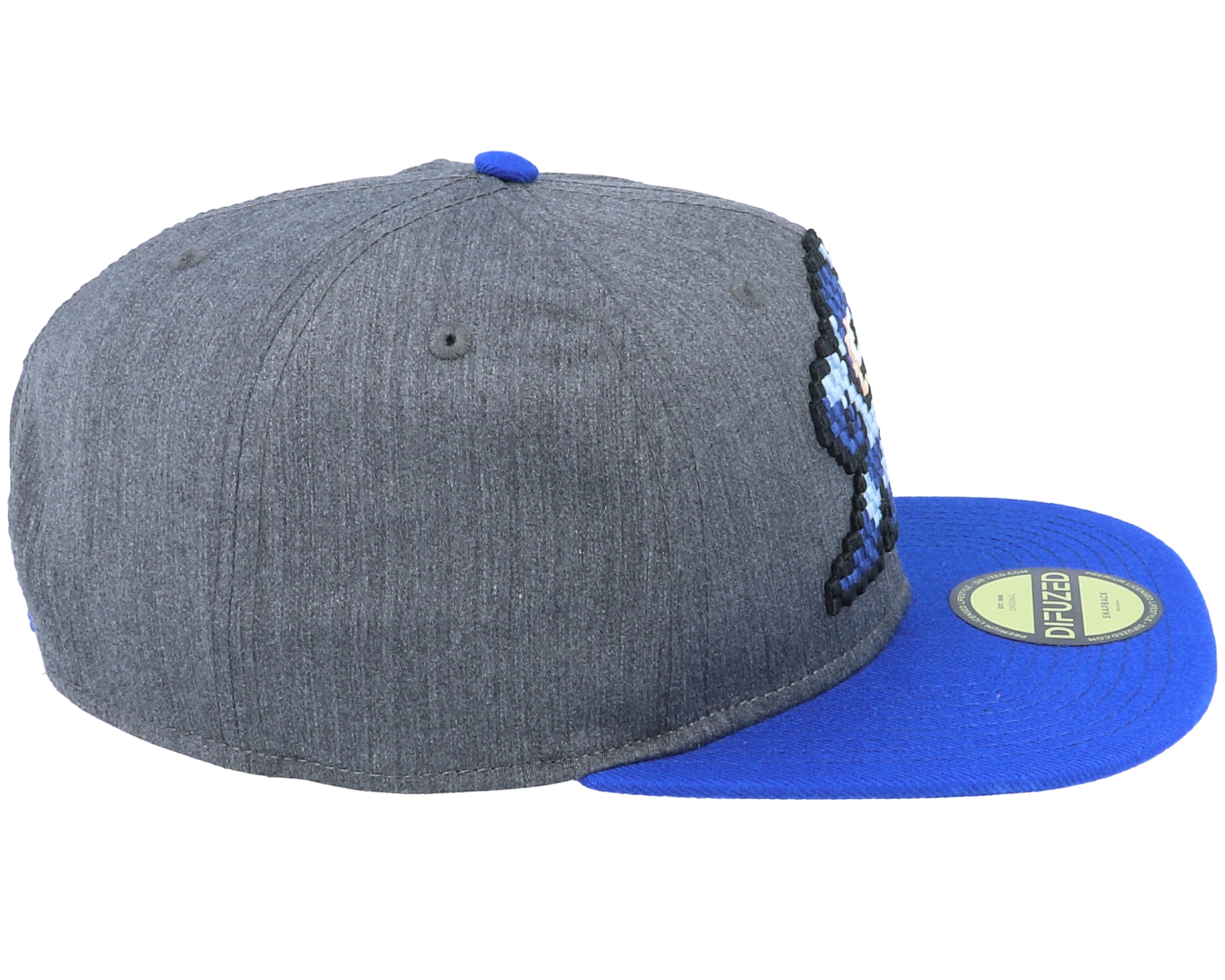 Megaman Pixel Charcoal/Blue Snapback - Difuzed