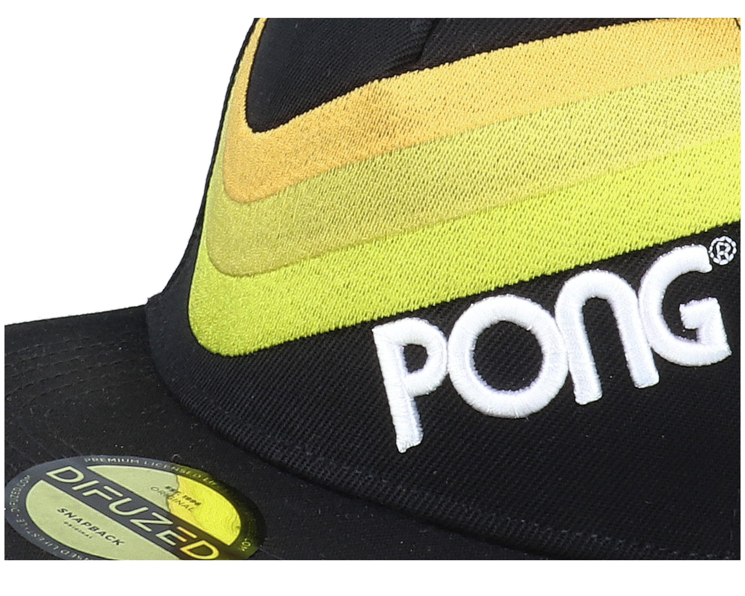 Atari Pong Retro Striped Black Snapback