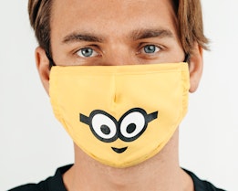 1-Pack Universal Minions Yellow Face Mask - Difuzed