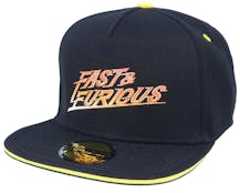 Fast & Furious Gradient Logo Black Snapback - Difuzed