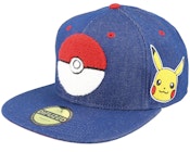 Pokémon Denim Cap Blue Snapback