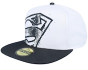 Superman White/Black Snapback