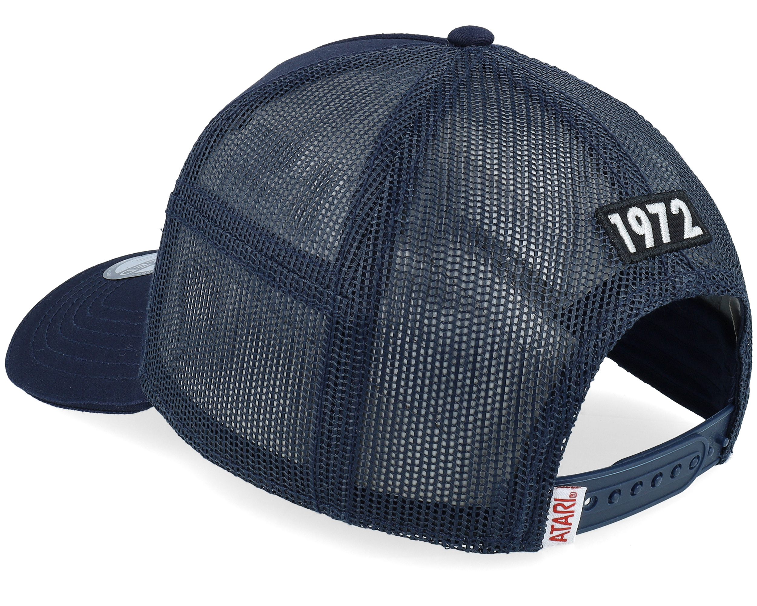 Atari Varsity Navy A-Frame Trucker