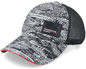 Porsche Motorsport Quoted All Over Print Black Trucker