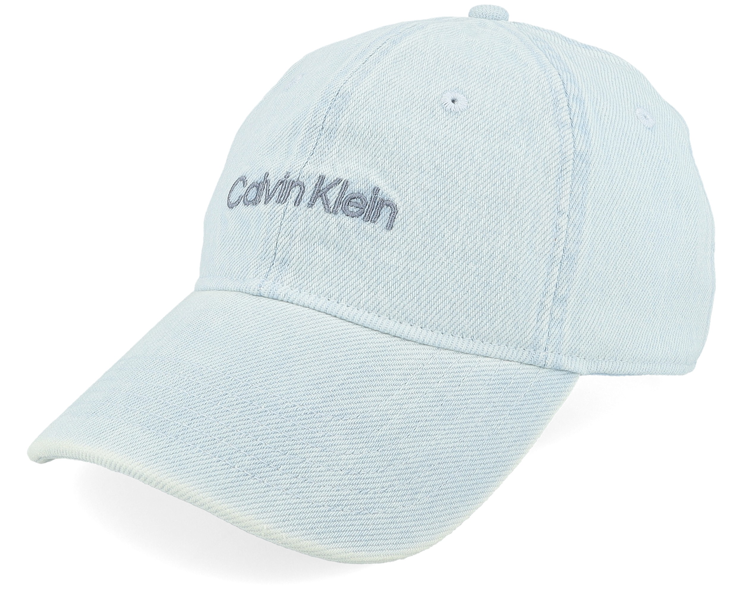 Monologo Embroidery Light Wash Denim Dad Cap Calvin Klein