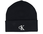 Fine Rib Beanie Black Cuff