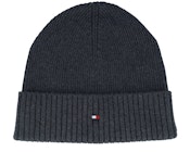 Th Flag Pima Cotton Beanie Charcoal Gray Cuff